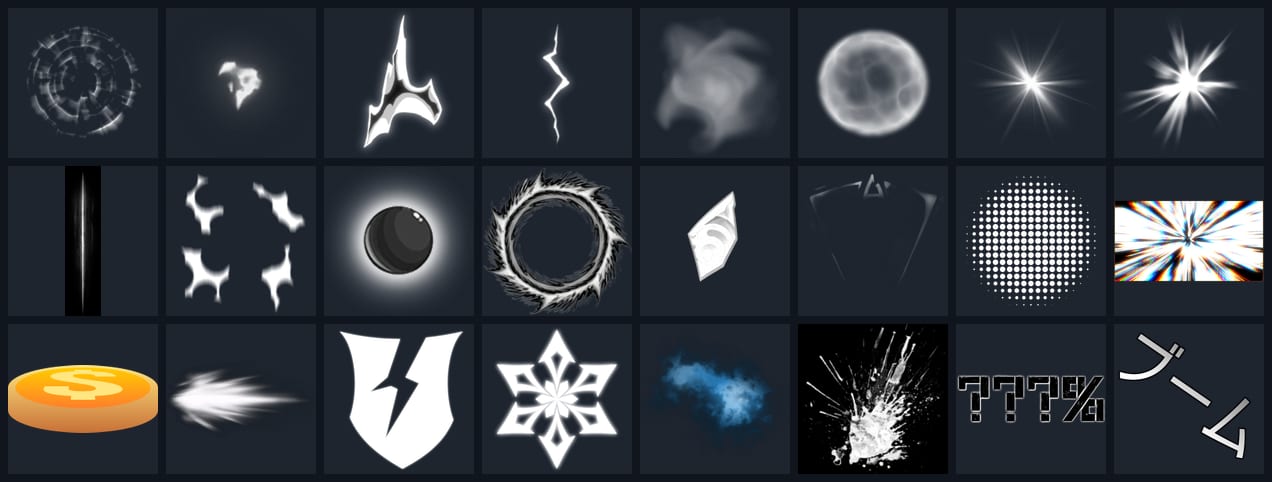 A sample of the Sprites textures