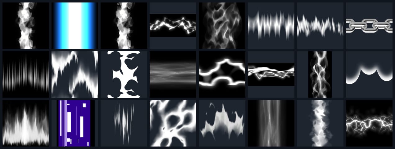 A sample of the Beams & trails textures