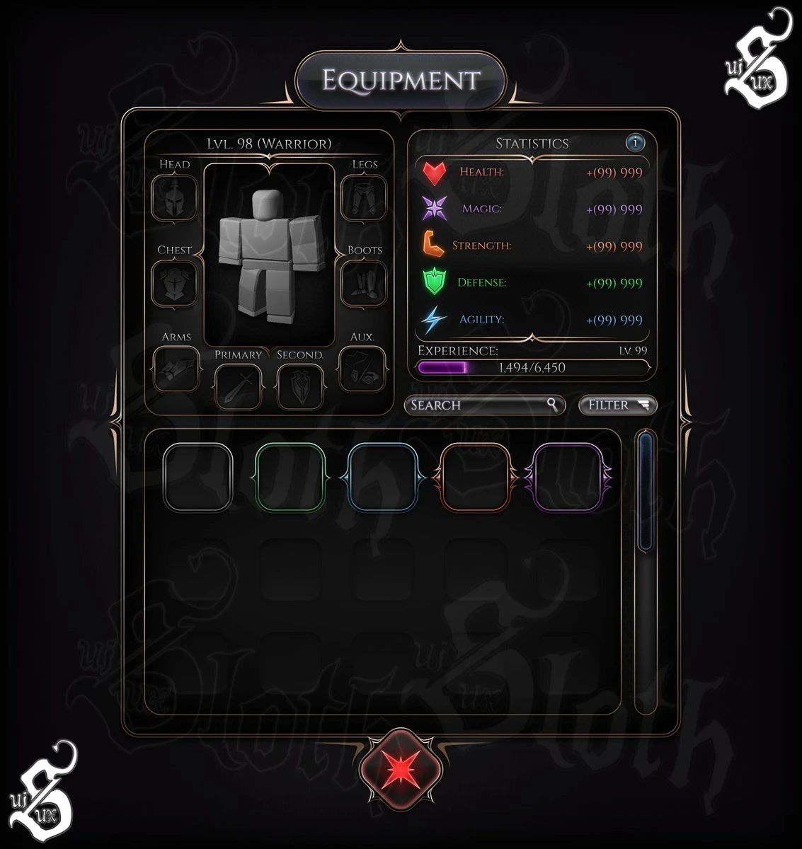 Dark fantasy equipment and stats: reference