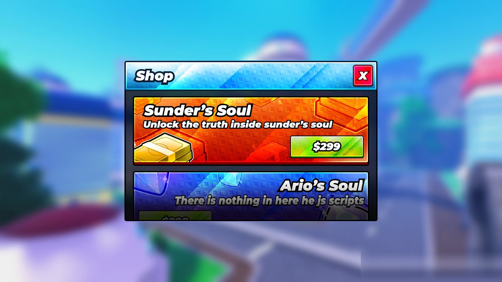 Glossy item shop: HTML remake